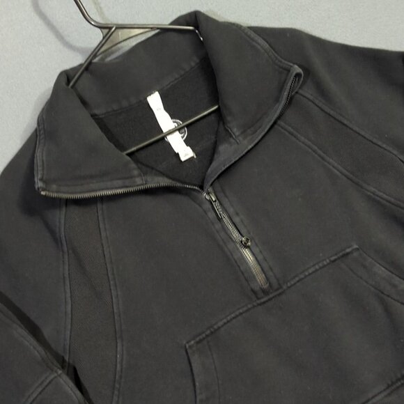 lululemon athletica Tops - Lululemon Sweatshirt Women's M/L Black Scuba Oversized Funnel Neck Shirt